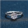Image 1 : 1 CT GRA CERTIFIED SZ 7 6-CLAWS 925 SILVER