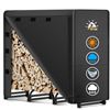 Image 1 : BRAND NEW ZETTUM 8FT FIREWOOD LOG RACK WITH COVER