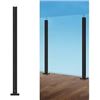 Image 1 : NEW VOTWOOFV GLASS RAILING POST MATTE BLACK