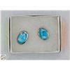 Image 1 : GENUINE LARIMAR & 925 SILVER STUD EARRINGS