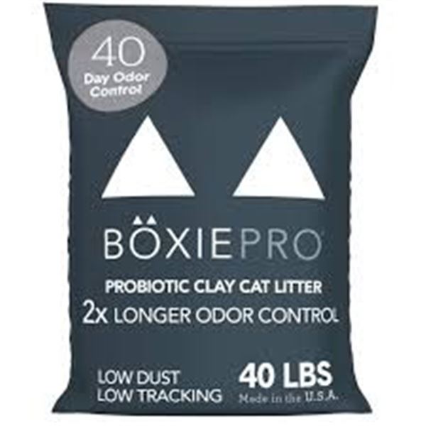 NEW 40LBS BOXIEPRO PROBIOTIC CLUMPING CAT LITTER