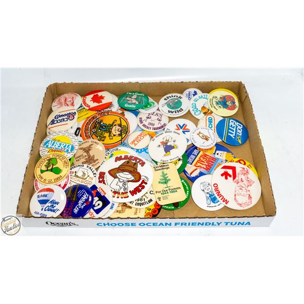 VINTAGE LOT OF BUTTON PINS