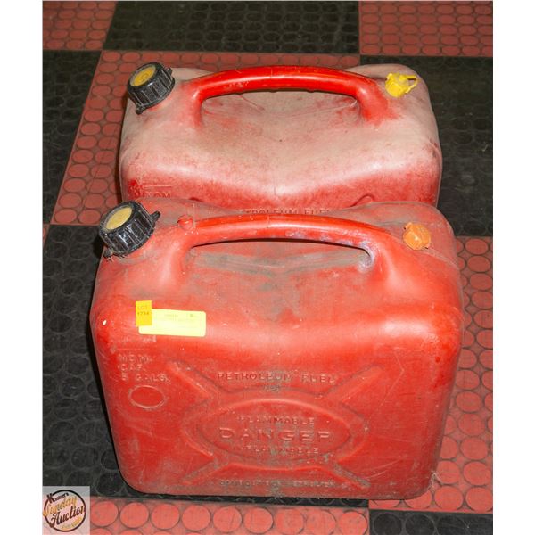 LOT OF 2-5 GALLON JERRY CANS