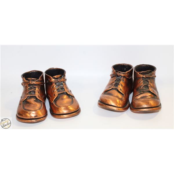 VINTAGE BRONZE CHILD SHOES