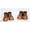 Image 1 : VINTAGE BRONZE CHILD SHOES