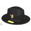 Image 1 : 100% WOOL BLACK WESTERN HAT, MOOSE PIN AT SIDE