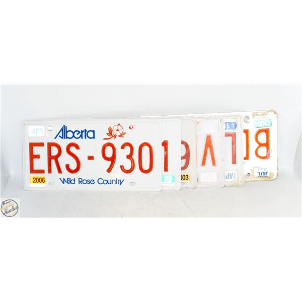 6 LICENCE PLATES