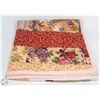 Image 1 : VINTAGE HOME-MADE REVERSIBLE QUILT 42"x43"