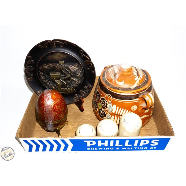 SET OF HANDCARVED STONE CANDLE HOLDERS