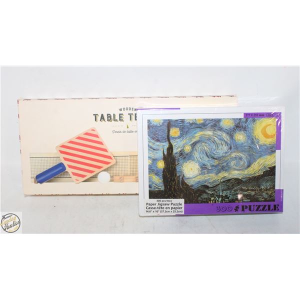 NEW WOODEN TABLE TENNIS SET(FITS ANY TABLE) WITH