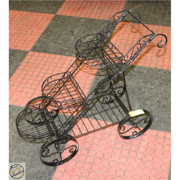 22" HIGH METAL PLANT CART
