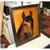 Image 1 : VTG 1972 HORSE PAINTING ORIGINAL OIL BY F