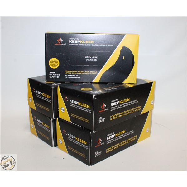 5 BOXES SUPERIOR NITRILE GLOVES