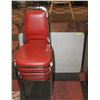 Image 1 : RETRO DINING TABLE WITH 4 MATCHING STACKING CHAIRS