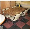 Image 1 : RETRO DINING TABLE WITH 4 MATCHING CHAIRS