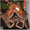 Image 1 : MEXICAN STYLE WESTERN SADDLE HIGH SEAT 15" SEAT