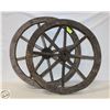 Image 1 : 2 ANTIQUE WAGON WHEELS