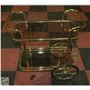 Image 1 : VINTAGE BRASS & SMOKED GLASS TEA WAGON-ESTATE