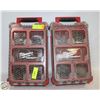 Image 1 : 2 MILWAUKEE PACKOUT CASES W/ ASSORTED HARDWARE &