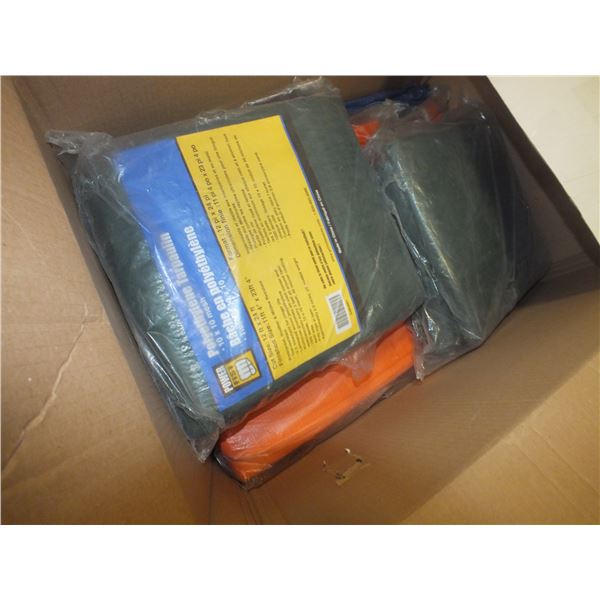 Large Box Of Assorted Tarps