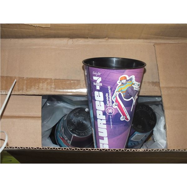 Box Of Plastic Slurpee Cups