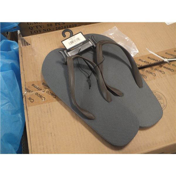 Box Of Med Grey Sandals