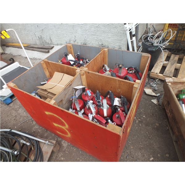 Crate Of Assorted Fire Extinguisher's