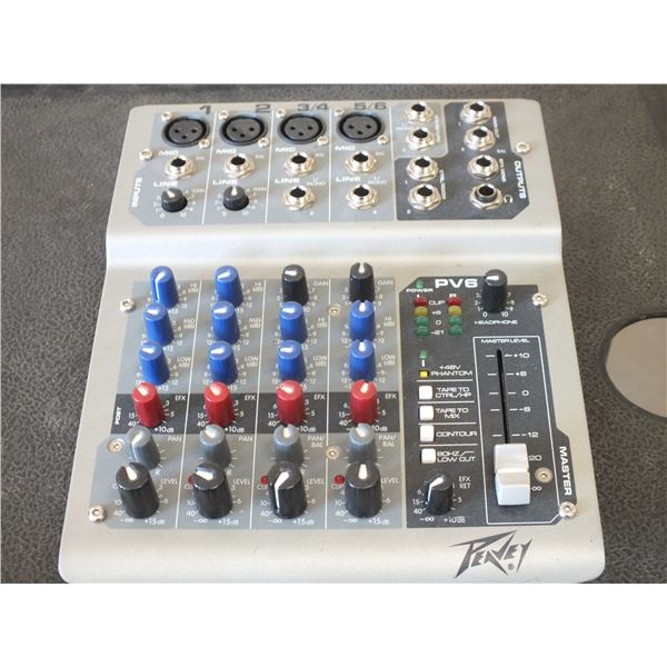 Peavey PV6 6 Channel Mixing Board