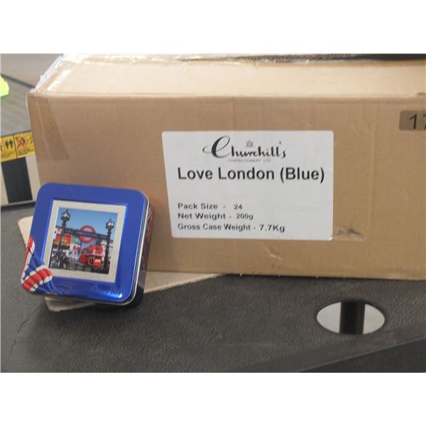 24 Small Love London Metal Tins