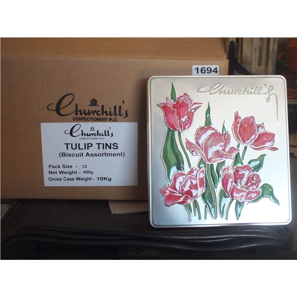 10 Metal Tulip Tins