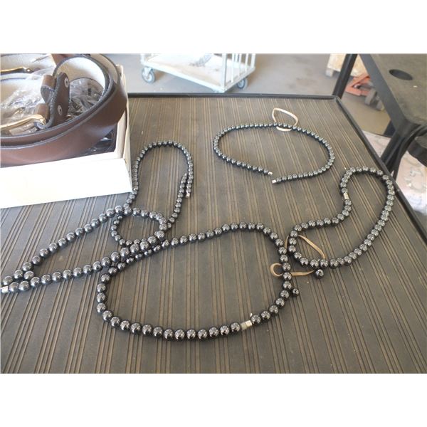 5 Magnetic Necklaces & 6 Brown Belts