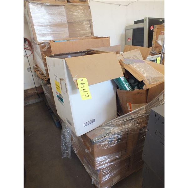 Pallet Of Industrial Labels & Assorted PVC Pipe