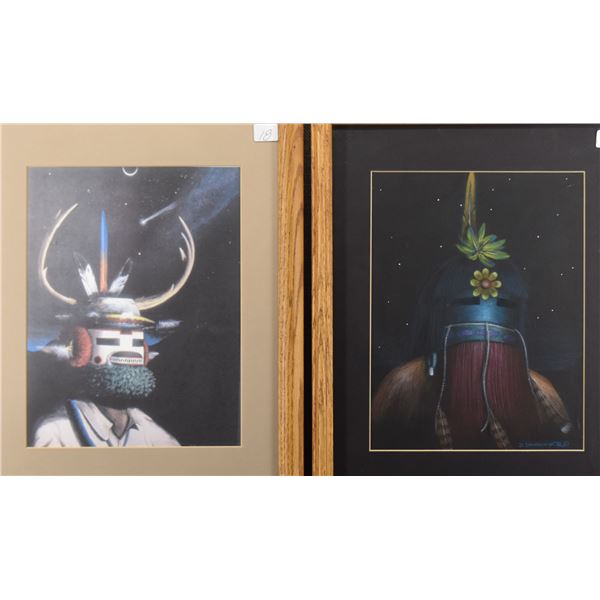 HOPI  PAINTING AND PRINT BY DAVID DALASOHYA JR