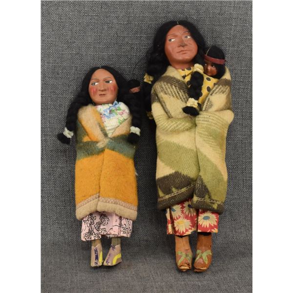 TWO SKOOKUM DOLLS