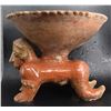 Image 13 : PRE COLUMBIAN POTTERY EFFIGY BOWL