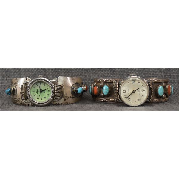 TWO NAVAJO WATCH BANDS