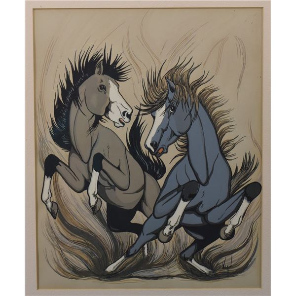 JICARILLA APACHE  PAINTING (FRANK PAUL VIGIL)