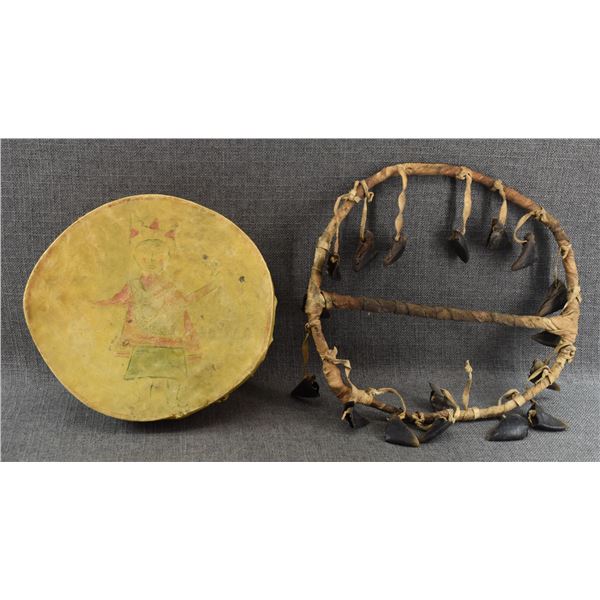 TWO PLAIN DRUM AND RATTLE