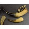 Image 2 : SEVEN WESTERN POWDER HORNS, ONE HORN RATTLE