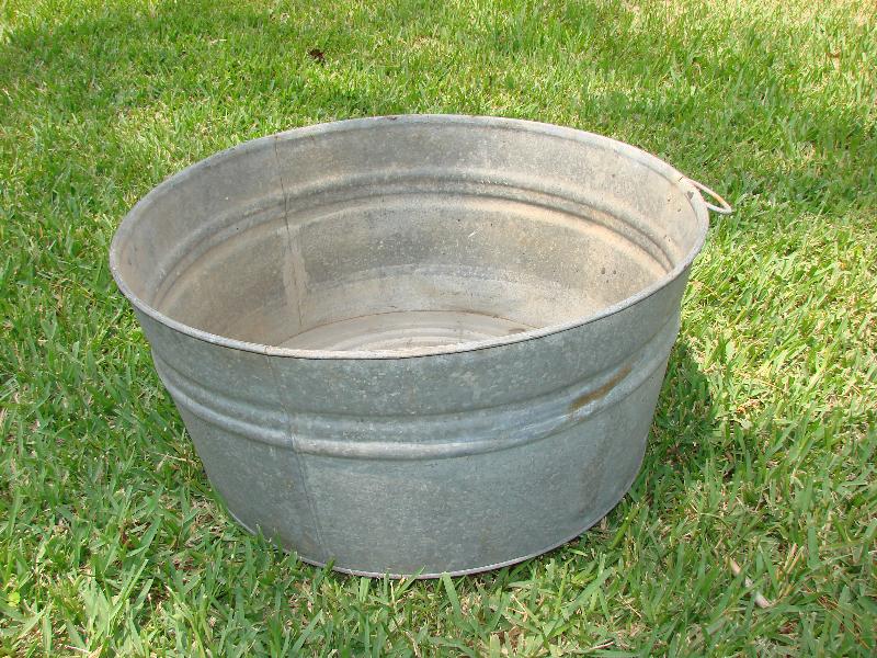 Old Galvanized Wash Tub