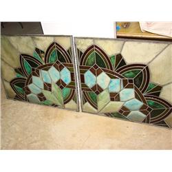 2 Stained Glass Style Windows