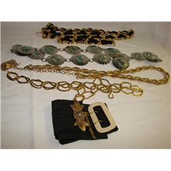 5 Vintage Belts (Bakelite & Turquoise)