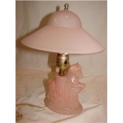 Vintage Pink Horse Lamp