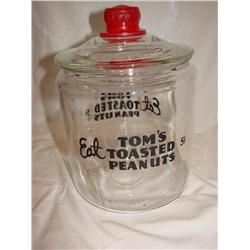 "Eat Tom's Toasted Peanuts" Jar w/Lid