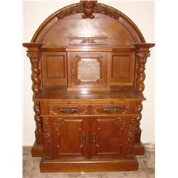 Heavily Carved Barley Twist Buffet