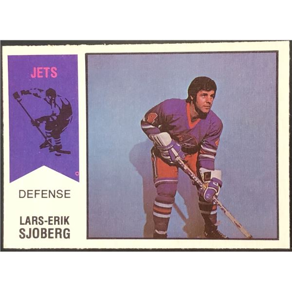 1974-75 O-PEE-CHEE WHA LARS-ERIK SJOBERG ROOKIE CARD
