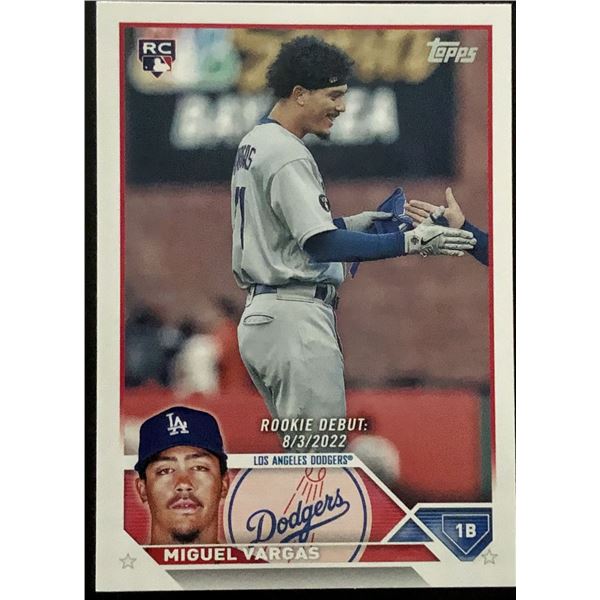 2023 TOPPS MIGUEL VARGAS ROOKIE CARD