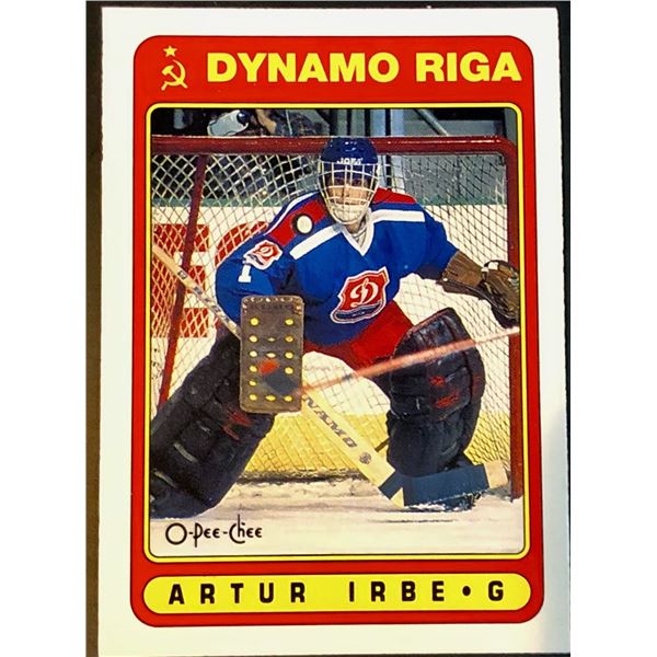 1990-91 O-PEE-CHEE ARTURS IRBE ROOKIE CARD