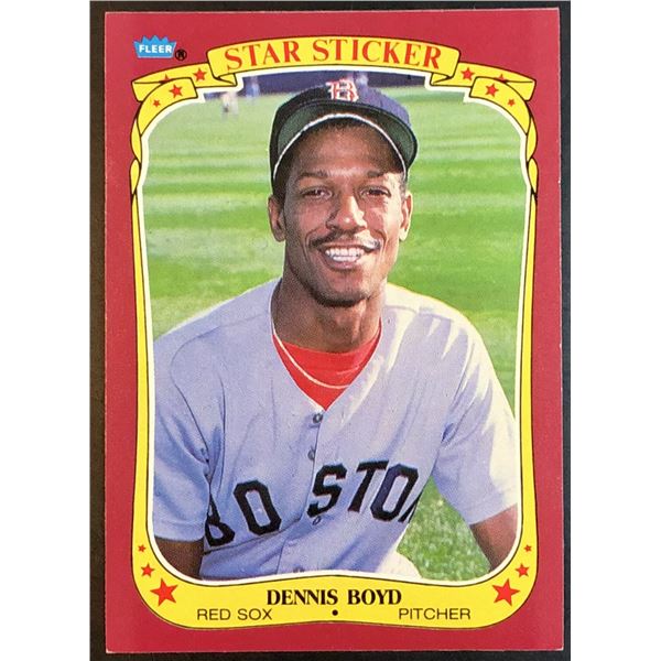 1986 FLEER STAR STICKER DENNIS 'OIL CAN' BOYD