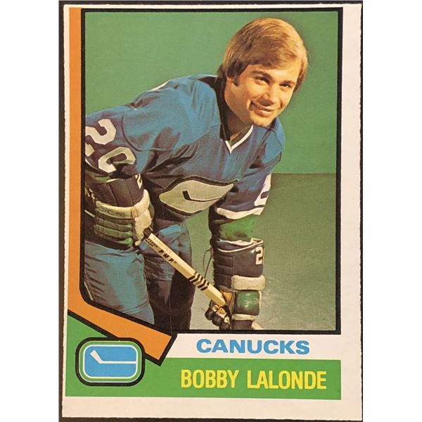 1974-75 O-PEE-CHEE BOBBY LALONDE ROOKIE CARD